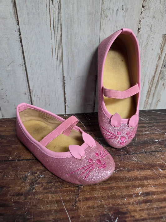 PINK  MOUSE GLITTER FLATS, SHOES 7/8