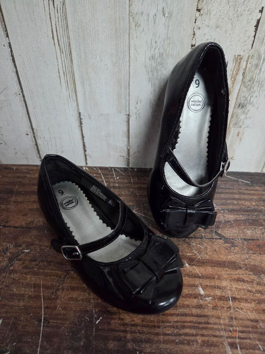 BLACK WONDER NATION BOW HEELS, SHOES 9