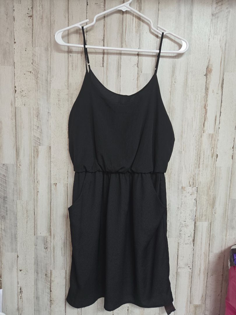 BLACK LUSH SHEER TANK DRESS, LADIES M