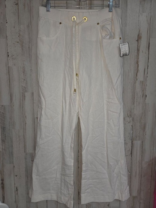 CREAM CEST T01 LINEN PANTS, LADIES L
