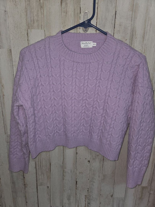 LILAC SHOP THE MINT TEXTURED KNIT SWEATER, GIRL 10/12