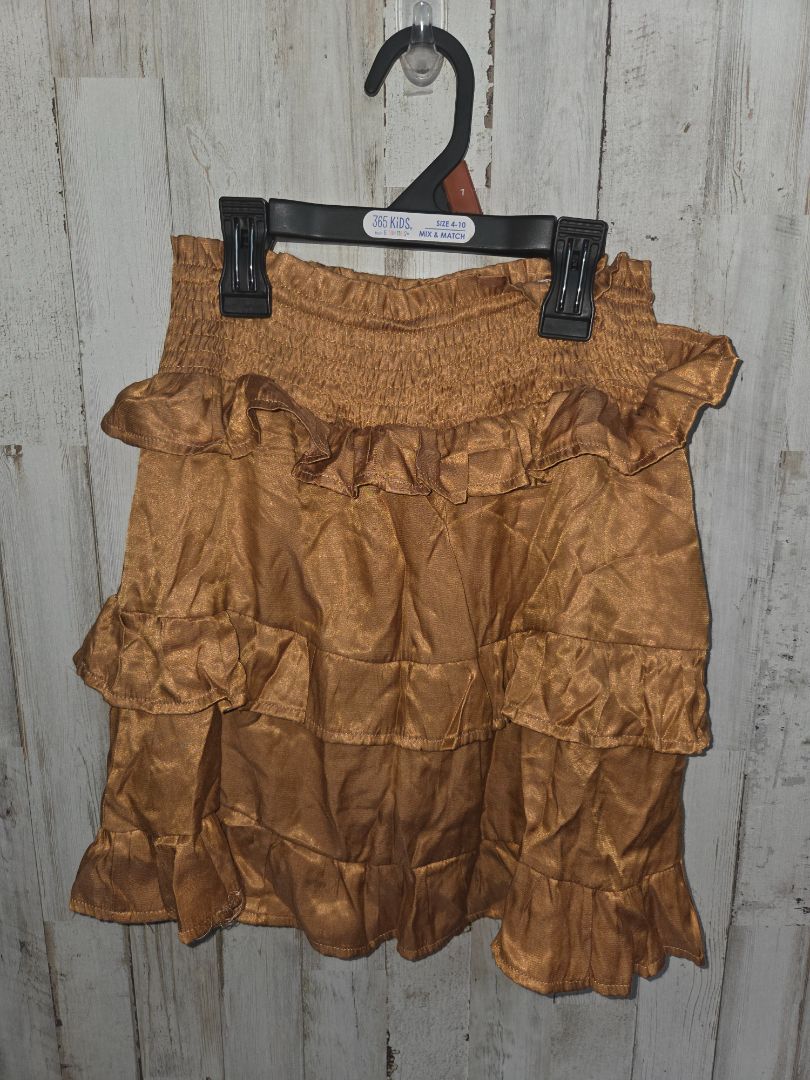 GOLD HAYDEN GIRLS TIERED SKORT, GIRL 10/12