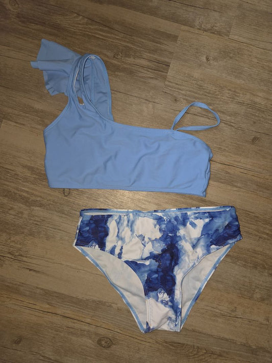 BLUE  MARBLE 2PC BIKINI, GIRL 13/14