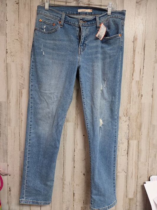 blue Levis 29 distressed lightwash skinnies, Ladies M