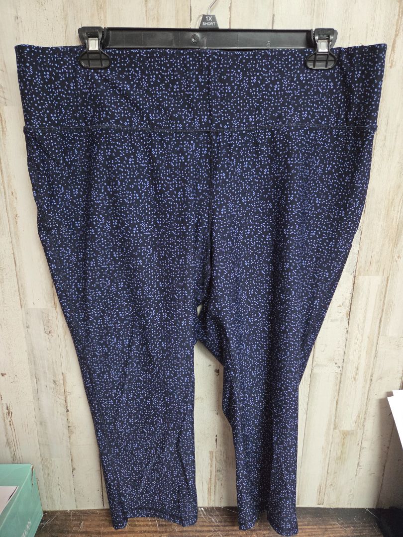 NAVY LIVI SZ22/24 DOT CROP LEGGINGS, LADIES 3X