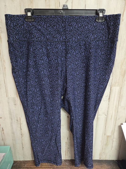 NAVY LIVI SZ22/24 DOT CROP LEGGINGS, LADIES 3X