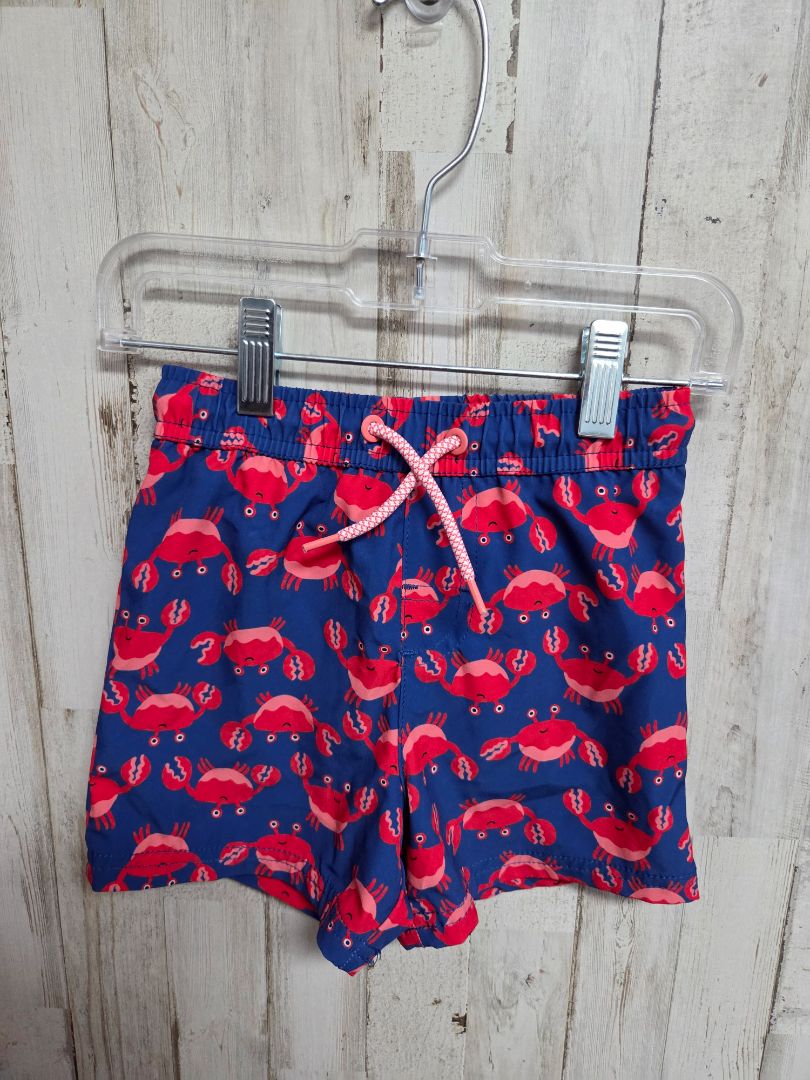 BLUE/RED WONDER NATION CRAB SWIM TRUNKS, BOY 2T