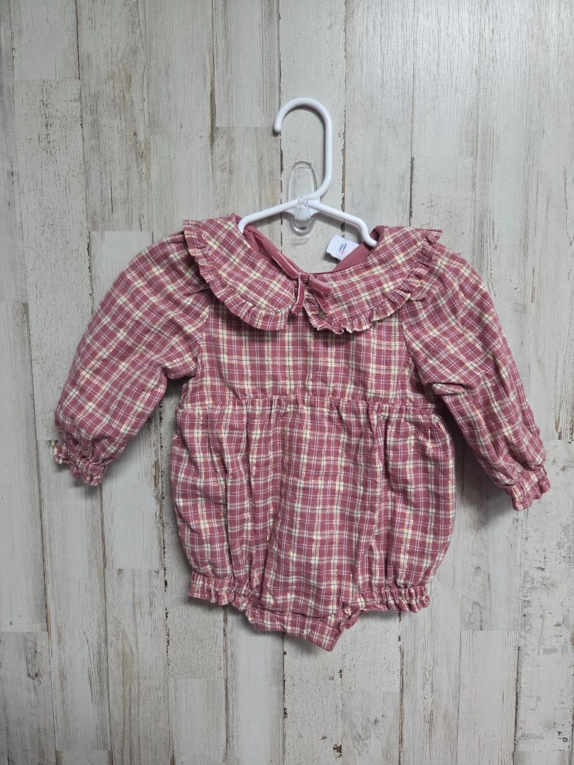 MUAVE OLD NAVY PLAID BUBBLE, GIRL 3-6M