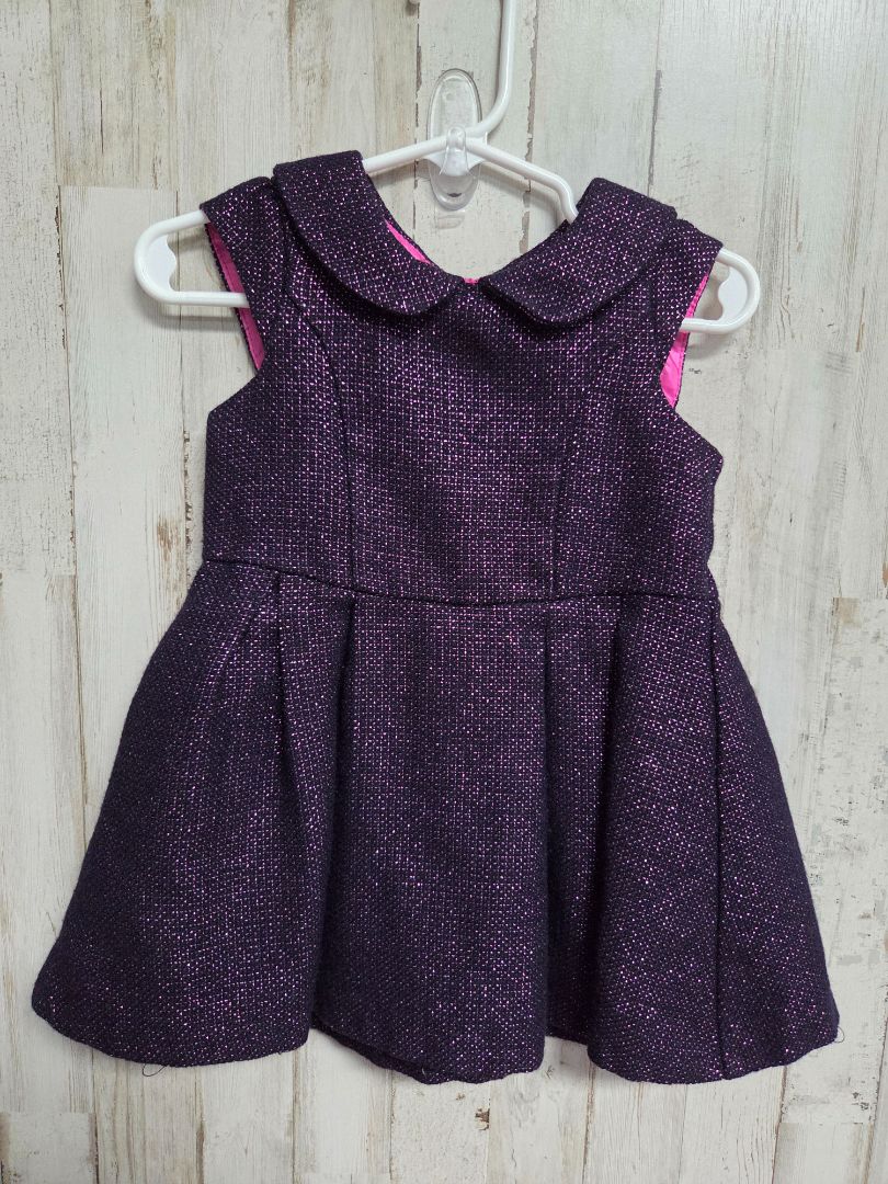 BLACK CHEROKEE PINK SPARKLE DRESS, GIRL 18M