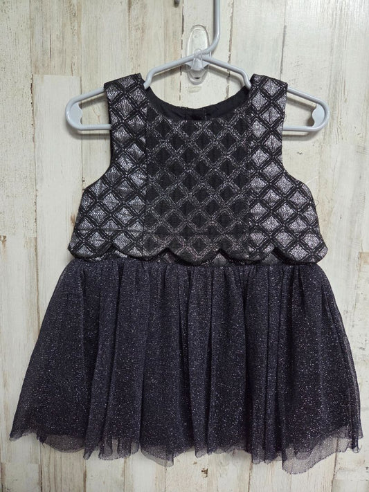 BLACK TAHARI SPARKLE DRESS, GIRL 2T