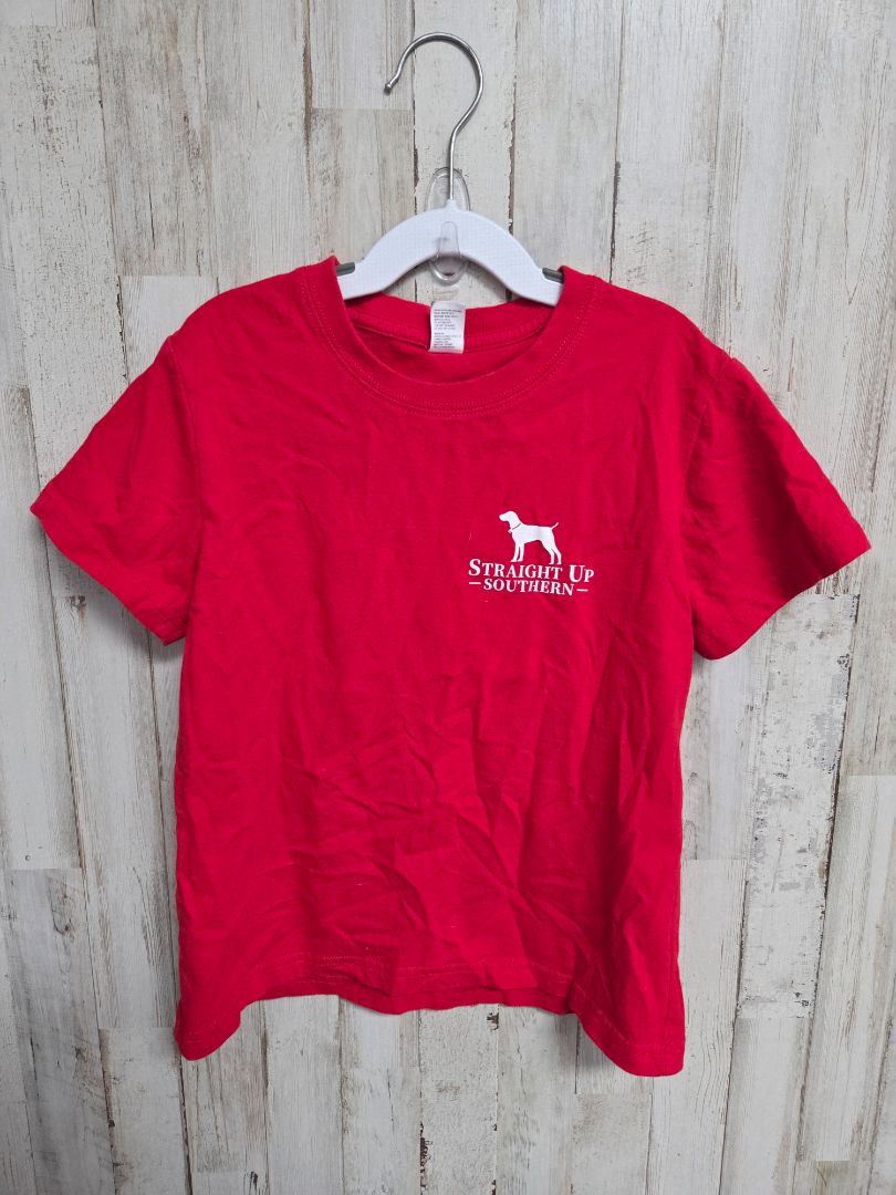 RED STRAIGHT UP SOUTHERN DOG TEE, BOYS 6