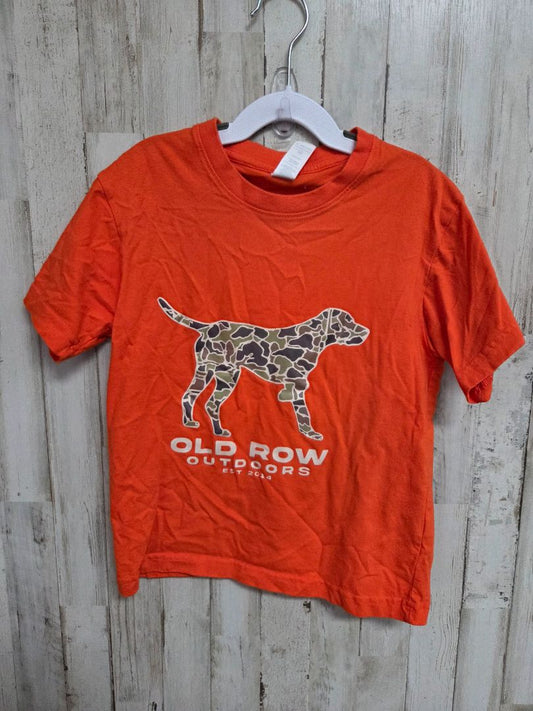 ORANGE OLD ROW CAMO DOG TEE, BOYS 6
