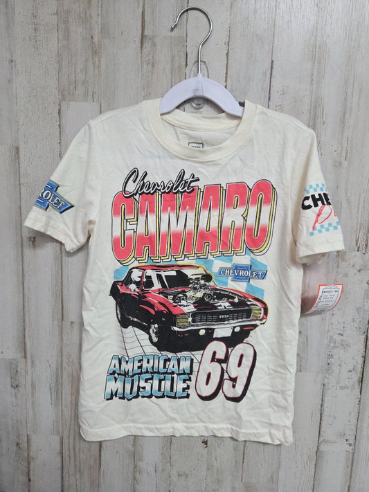 BEIGE GM CAMARO TEE, BOYS 6/7