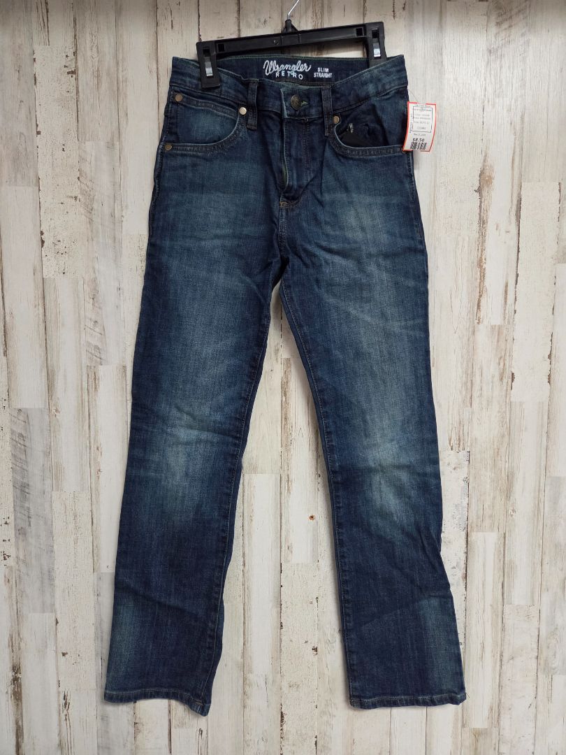 DENIM WRANGLER SLIM STRAIGHT JEANS, BOYS 12