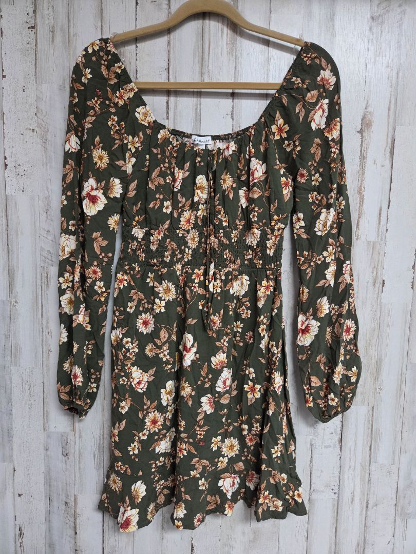 OLIVE DEREK HEART FLORAL DRESS, LADIES S