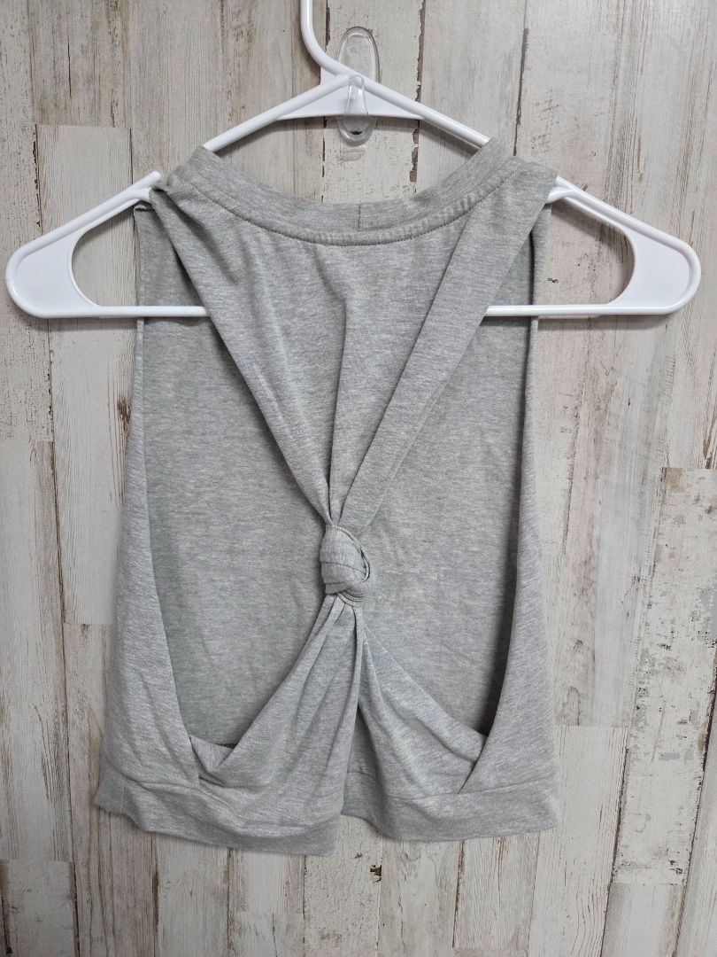GREY LUSH KNOT BACK CROP TANK, LADIES S