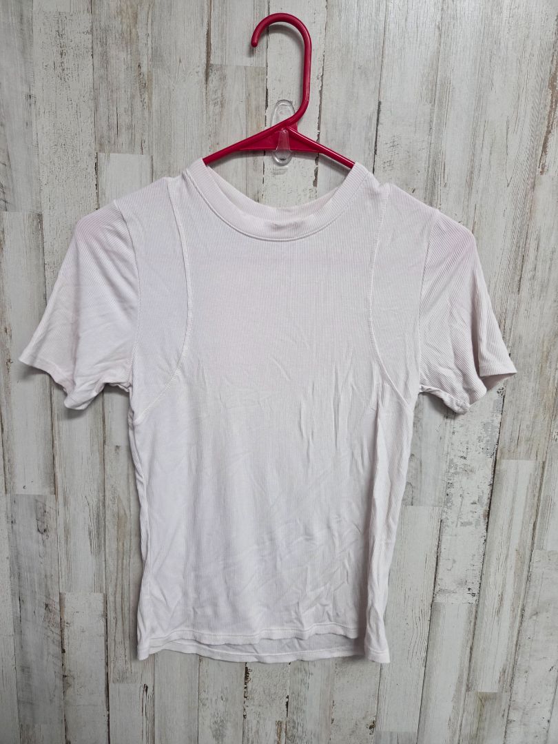 CREAM AVIA RIBBED ATHLETIC TEE, LADIES S