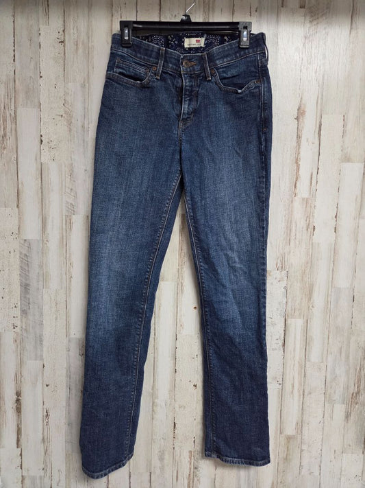 DENIM LEVIS SZ8M STRAIGHT LEG JEANS, LADIES M