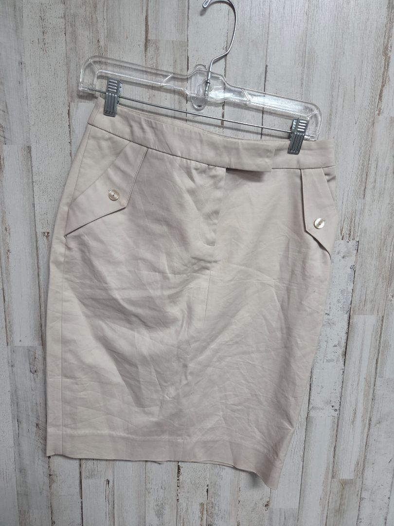 KHAKI REBECCA MOSES BUTTON SKIRT, LADIES M