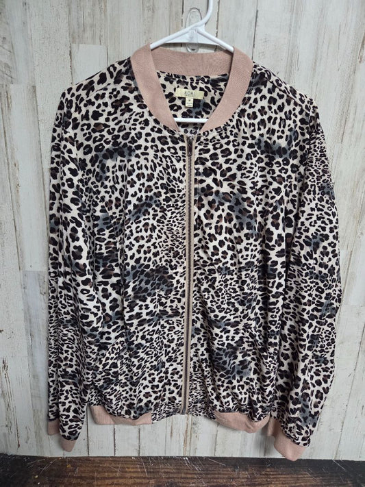 TAN KORI CHEETAH ZIP JACKET, LADIES M