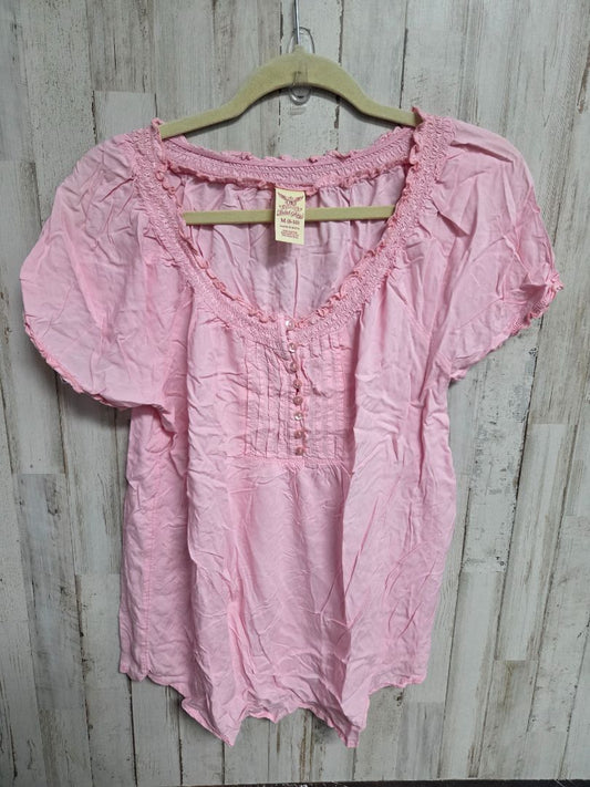 PINK FADED GLORY BUTTON TOP, LADIES M