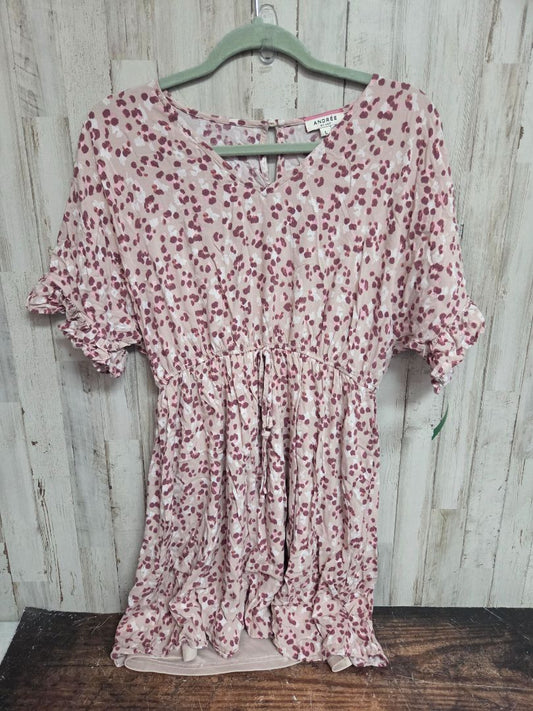 BEIGE ANDRE CHEETAH TIE DRESS, LADIES L