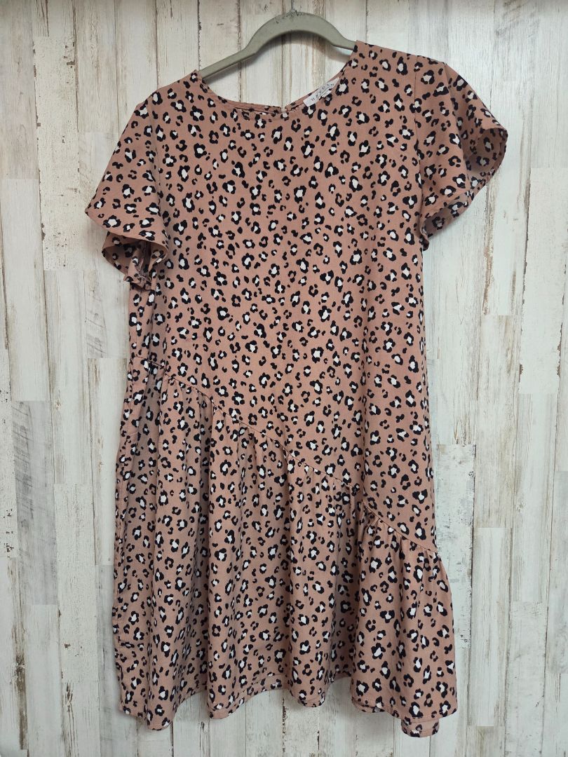 BEIGE HAYDEN LEOPARD PRINT DRESS, LADIES M