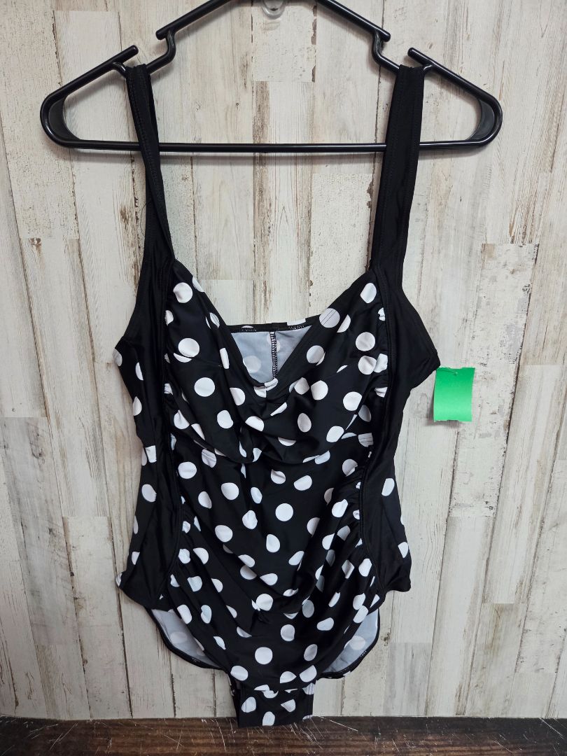 BLACK  POLKA DOT SWIM, LADIES XL