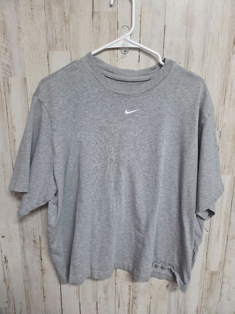 GREY NIKE LOGO LOOSE TEE, LADIES XL