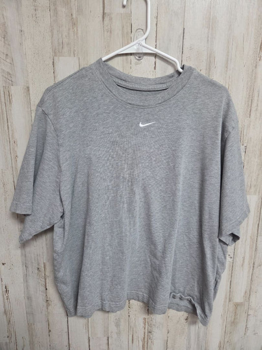 GREY NIKE LOGO LOOSE TEE, LADIES XL