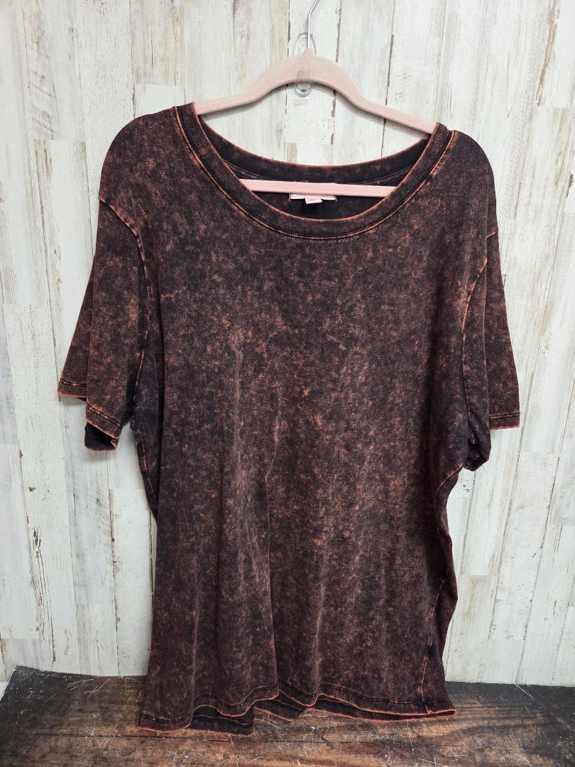 BLACK ZENANA STONEWASH TEE, LADIES 2X