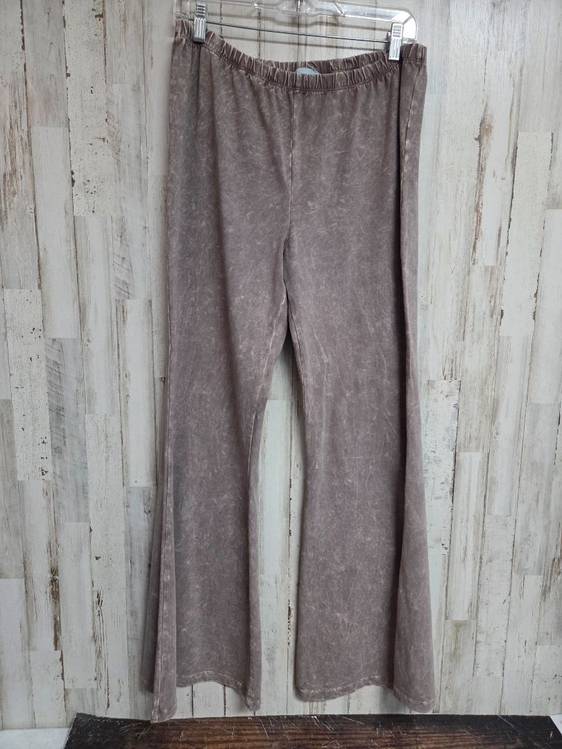 GREY CHATOYANT ACID WASH FLARES, LADIES 3X