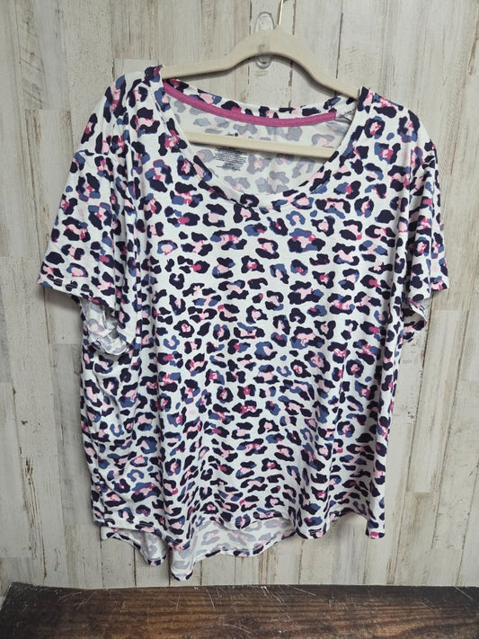 WHITE SECRET TREASURES 22/24 CHEETAH TEE, LADIES 3X