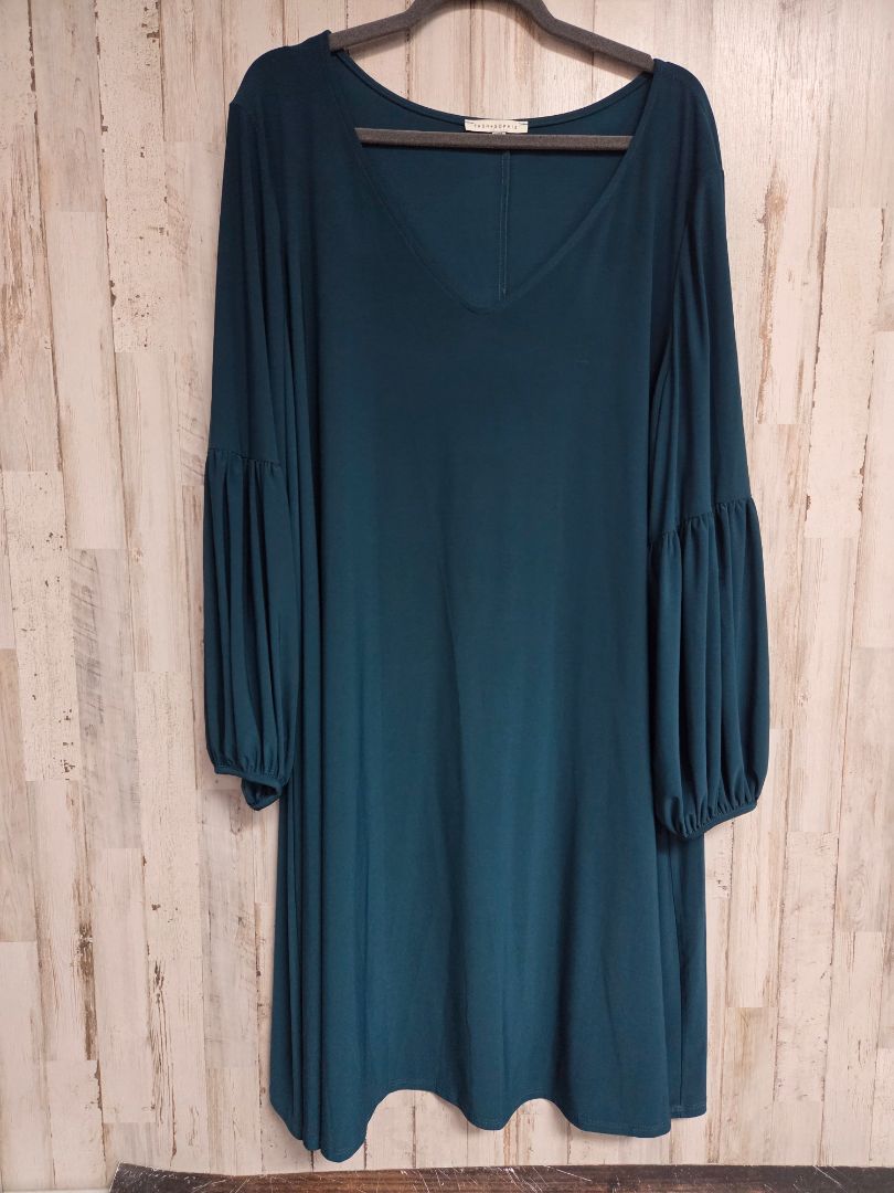 EMERALD TASH + SOPHIE 24W PUFF SLEEVE DRESS, LADIES 3X
