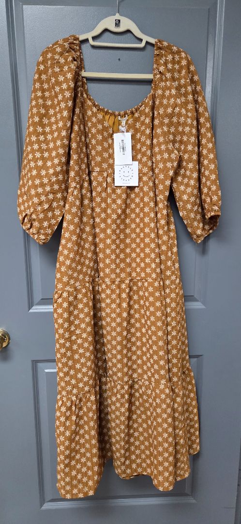 MUSTARD BAEVELY NEW DAISY TIER MAXI, LADIES 3X