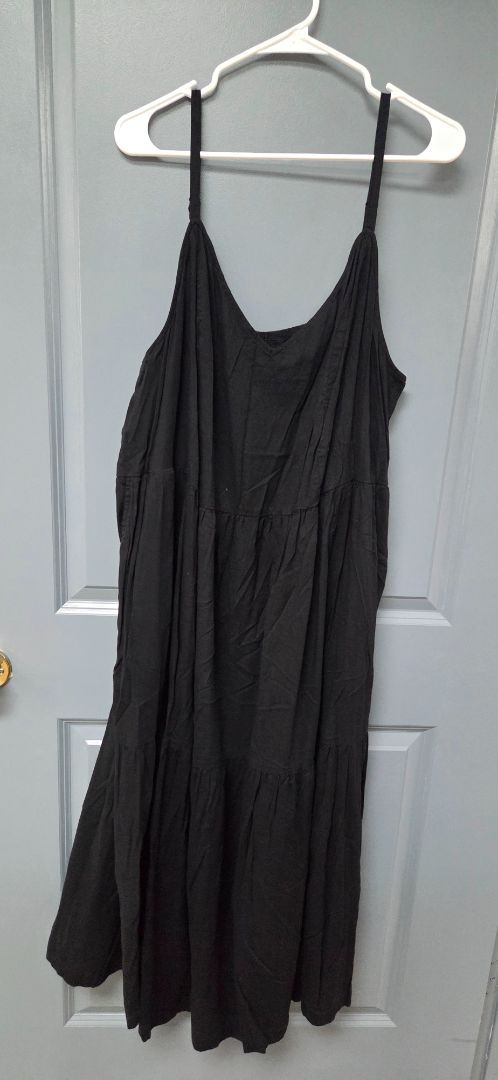 BLACK OLD NAVY CAMI MAXI, LADIES 4X