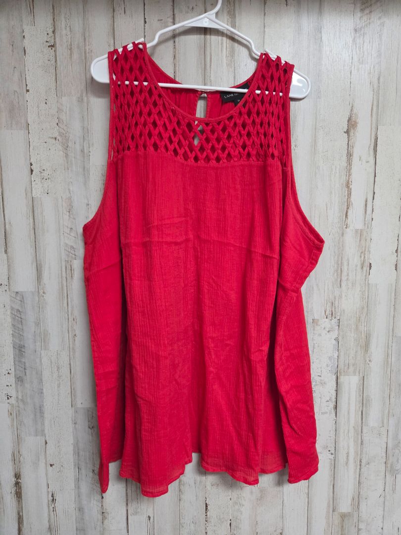 RED LANE BRYANT 28 CAGE INLAY TUNIC, LADIES 4X