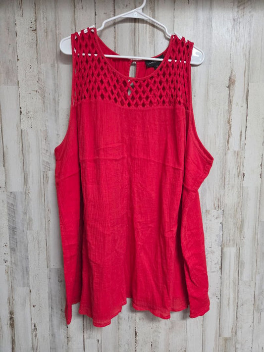 RED LANE BRYANT 28 CAGE INLAY TUNIC, LADIES 4X