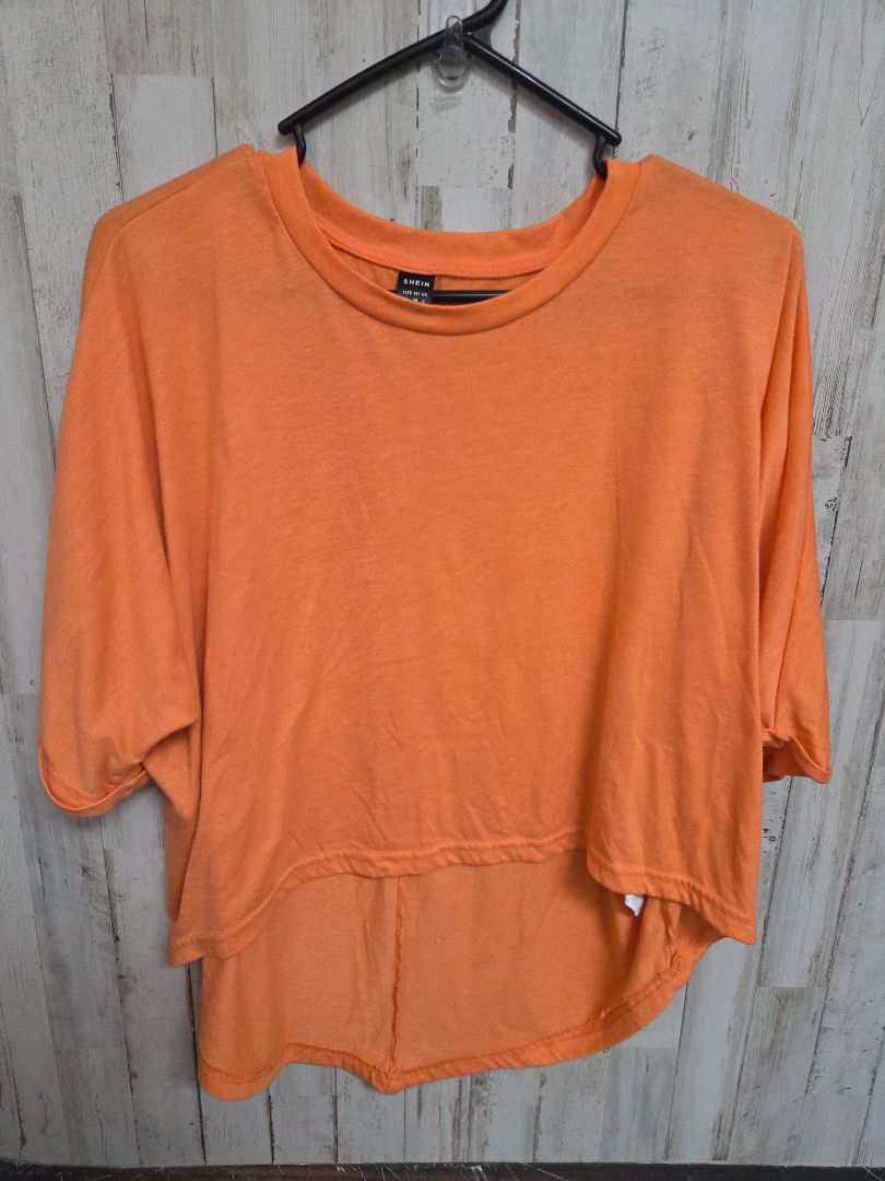 ORANGE SHEIN HI LOW TEE, LADIES M