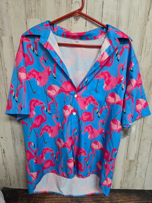 BLUE  FLAMINGO TOP, LADIES M