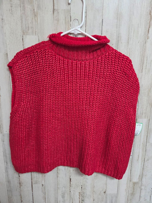 RED HIGHLAND PARK KNIT VEST, LADIES L