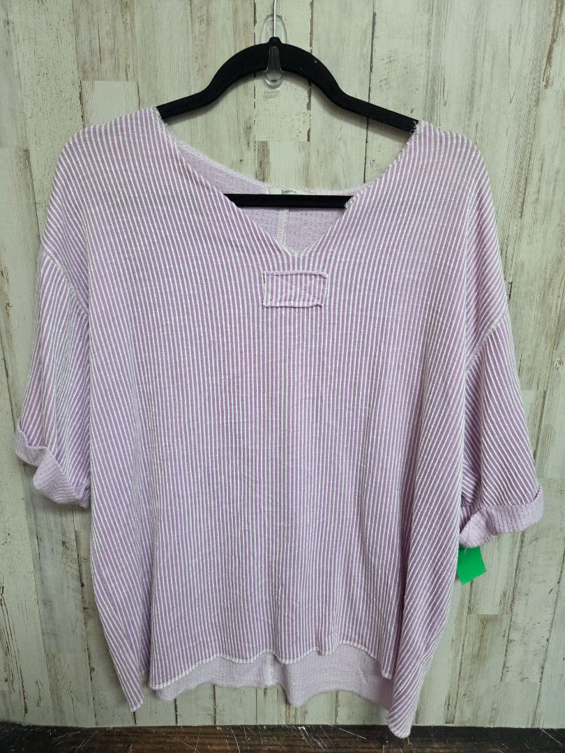 LILAC JODIFL RIBBED TOP, LADIES L