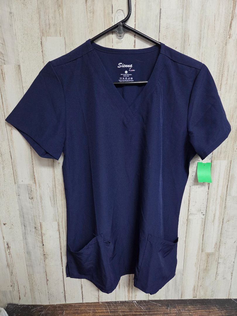 NAVY SIENNA LOVE SCRUB TOP, LADIES S