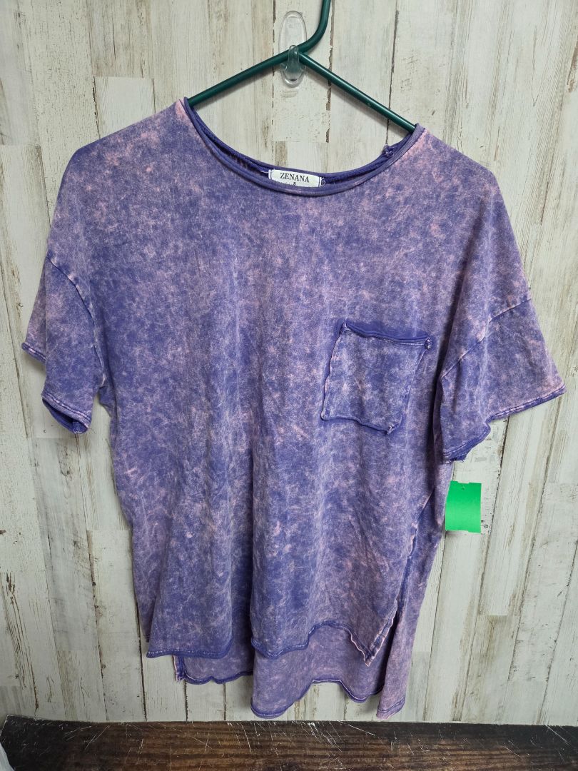 PURPLE ZENANA DYE POCKET TOP, LADIES S