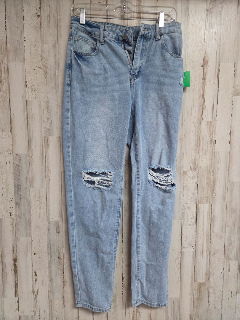 DENIM  DISTRESS MOM JEAN, LADIES S
