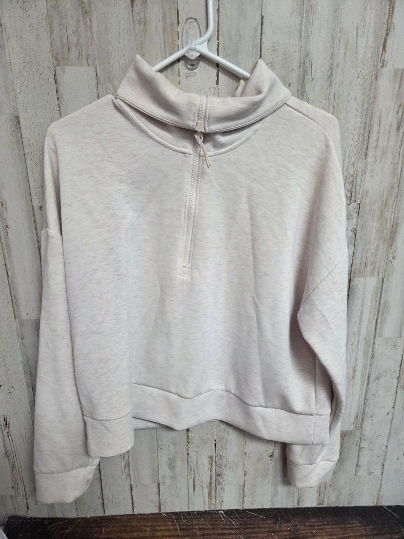 BEIGE AVIA 1/4 ZIP PULLOVER, LADIES L