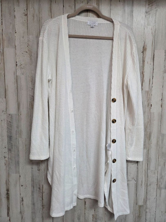 CREAM MUDPIE WAFFLE KNIT CARDIGAN, LADIES S/M