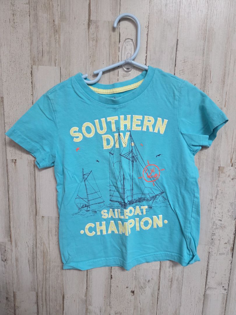 TEAL CROWN & IVY SAILBOAT TEE, BOY 6