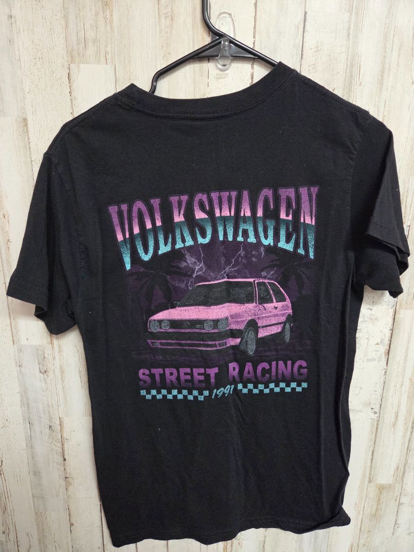 BLACK VOLKSWAGEN STREET RACING TEE, BOY ADULT S