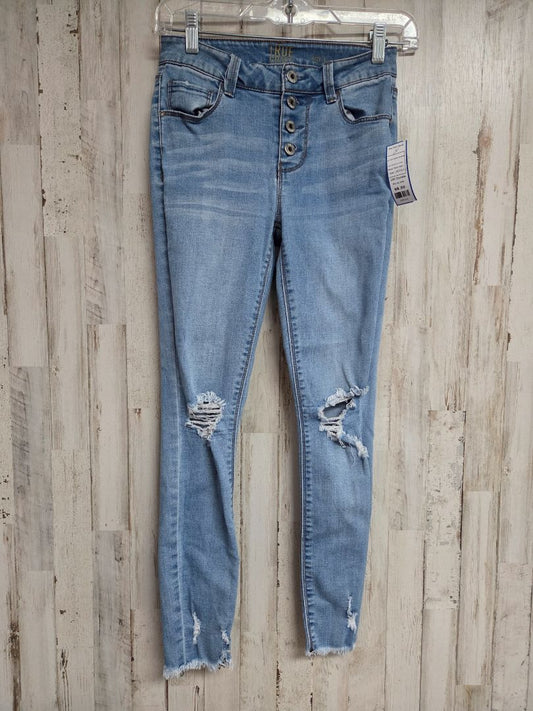 DENIM TRUE CRAFT SZ 1 BUTTON FLY SKINNIES, LADIES S